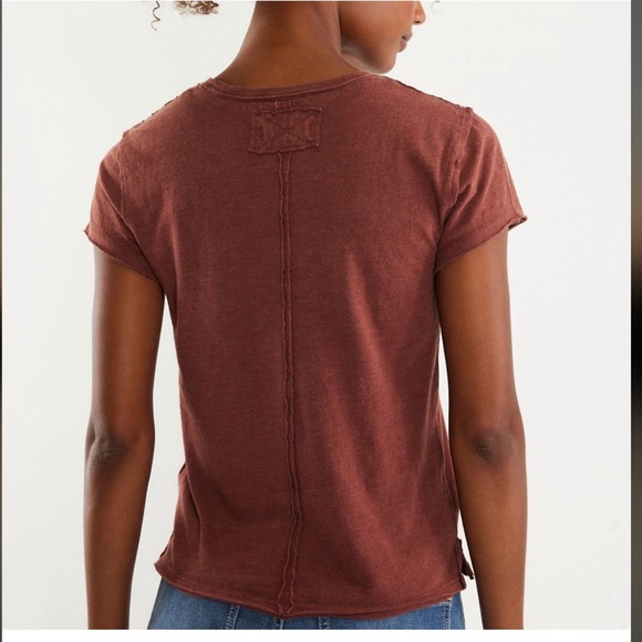 We The Free Nova Tee in Cherry Mahogany NWOT - Picture 2 of 5